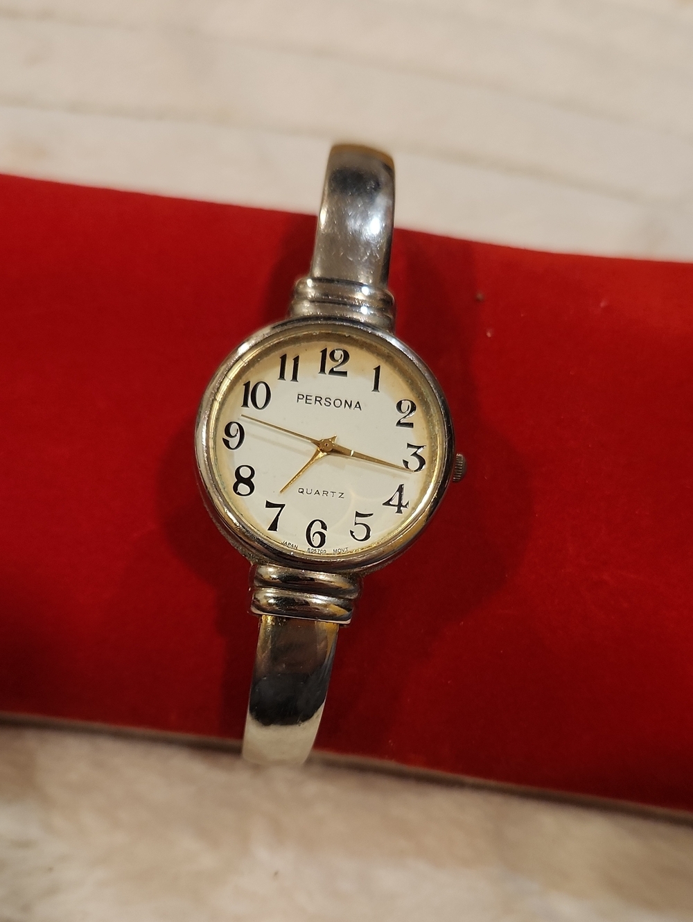 Persona Silver-Tone Bangle Watch
